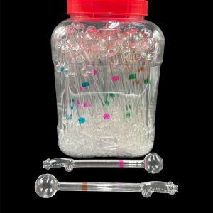 CLEAR W/ COLOR STRIPE OIL PIPE OLB870