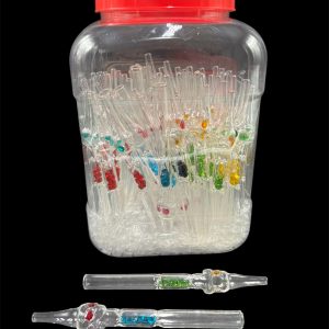 CRYSTAL SKULL STRAW GLA44