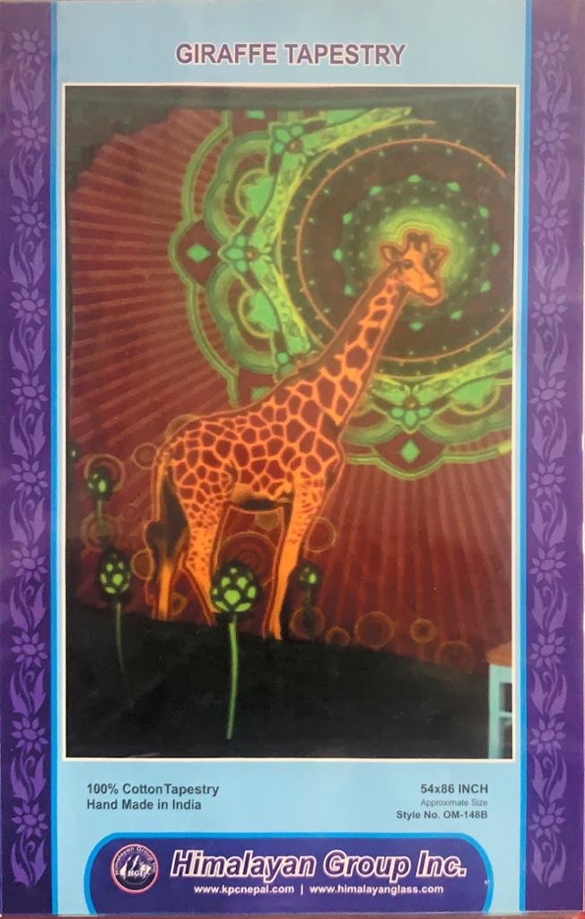 GIRAFFE MEDIUM TAPESTRY TP1081 Himalayan Group Inc
